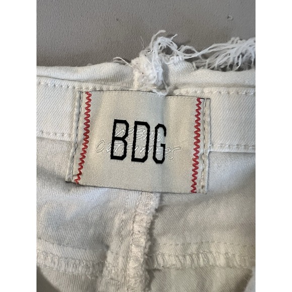BDG Ruched V-Front Flare‎ Jean - WHITE - SIZE 25 Women's Y2K 33" Inseam - Picture 8 of 13
